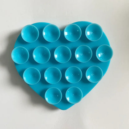 Heart Shaped Double-Sided Silicone Suction Cup anti Slip Suction Phone Support Bracket Suction Cup Phone Sticker Self-Adhesive
