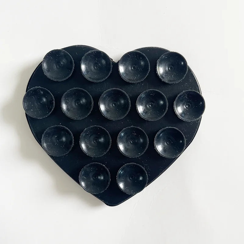 Heart Shaped Double-Sided Silicone Suction Cup anti Slip Suction Phone Support Bracket Suction Cup Phone Sticker Self-Adhesive
