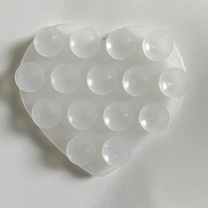 Heart Shaped Double-Sided Silicone Suction Cup anti Slip Suction Phone Support Bracket Suction Cup Phone Sticker Self-Adhesive