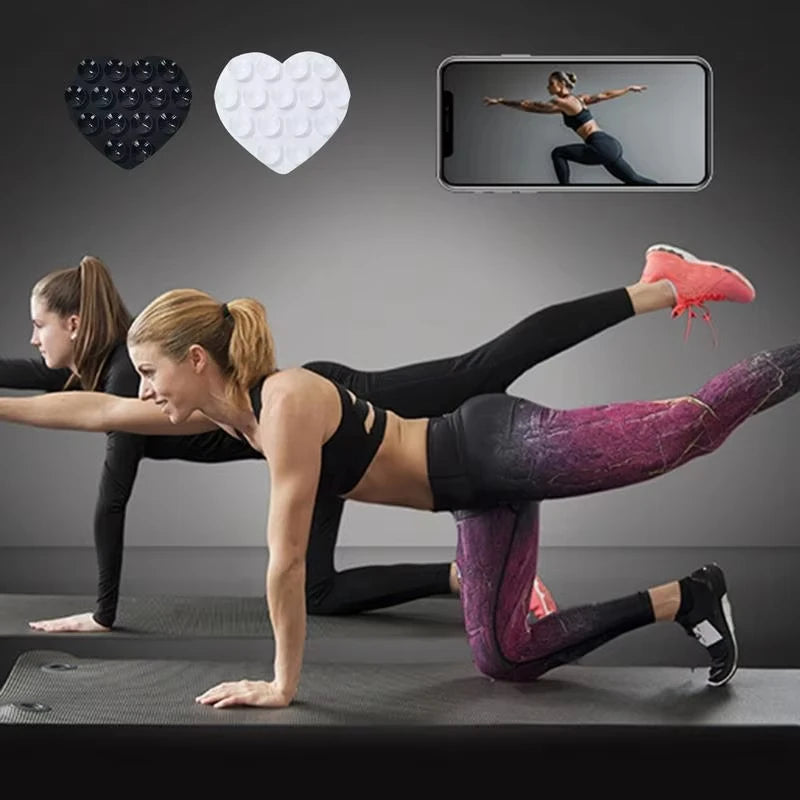 Heart Shaped Double-Sided Silicone Suction Cup anti Slip Suction Phone Support Bracket Suction Cup Phone Sticker Self-Adhesive