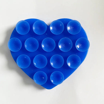 Heart Shaped Double-Sided Silicone Suction Cup anti Slip Suction Phone Support Bracket Suction Cup Phone Sticker Self-Adhesive