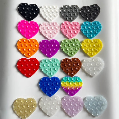 Heart Shaped Double-Sided Silicone Suction Cup anti Slip Suction Phone Support Bracket Suction Cup Phone Sticker Self-Adhesive